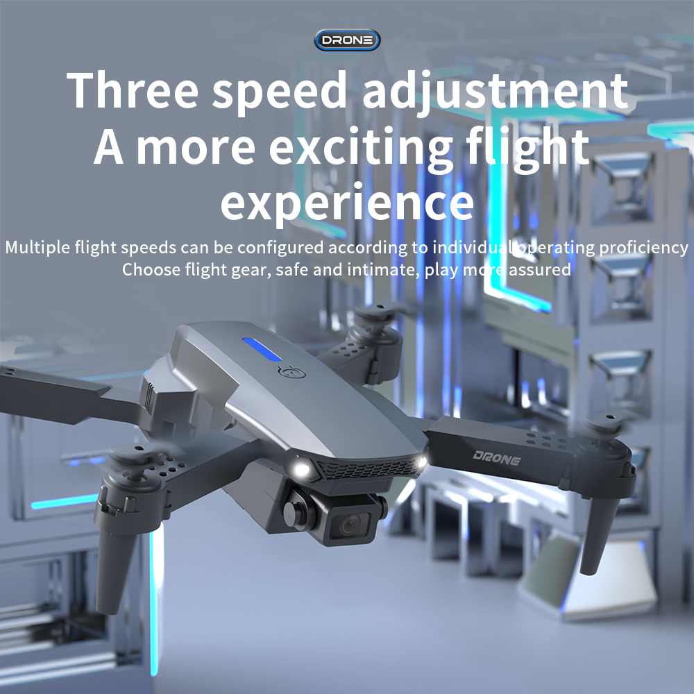 E88 Single 4K HD Camera Drone with App Control, Optical Flow Sensor, 360° Flips, One Key Takeoff, Foldable RC Drone (2 Batteries Included)